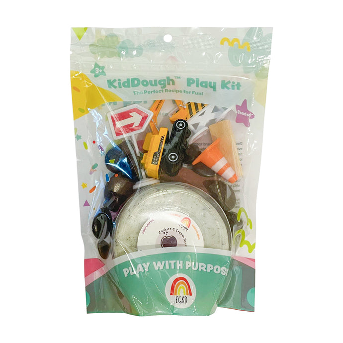 Earth Grown KidDoughs Construction (Cookies & Cream) Kiddough Play Kit