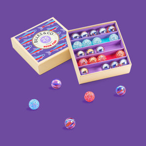 Billes & Co Mini Box Neon Fish Marbles for kids/children