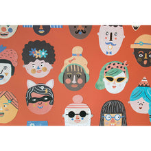 Load image into Gallery viewer, Londji &#39;Make New Friends&#39; Garland with faces and removable stickers for kids/children