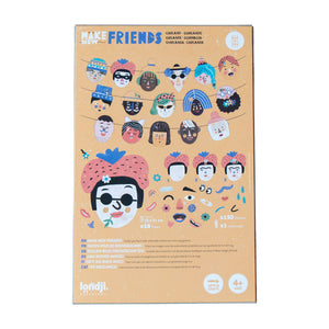 Londji 'Make New Friends' Garland with faces and removable stickers for kids/children