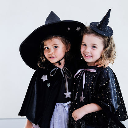 Mimi & Lula Raven Starry Velvet Mini Witch Hat