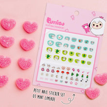 Load image into Gallery viewer, Puttisu Petit Nail Sticker Set Deluxe 03 Mint Limeade full cover nail stickers and point nail stickers