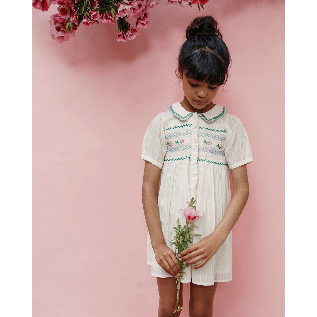 Emile Et Ida Hand Embroidered Dress for toddlers and kids/children