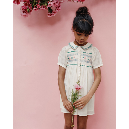 Emile Et Ida Hand Embroidered Dress for toddlers and kids/children