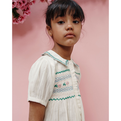 Emile Et Ida Hand Embroidered Dress for toddlers and kids/children