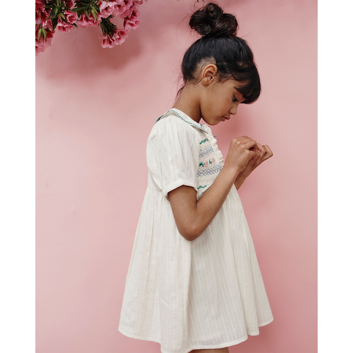 Emile Et Ida Hand Embroidered Dress for toddlers and kids/children