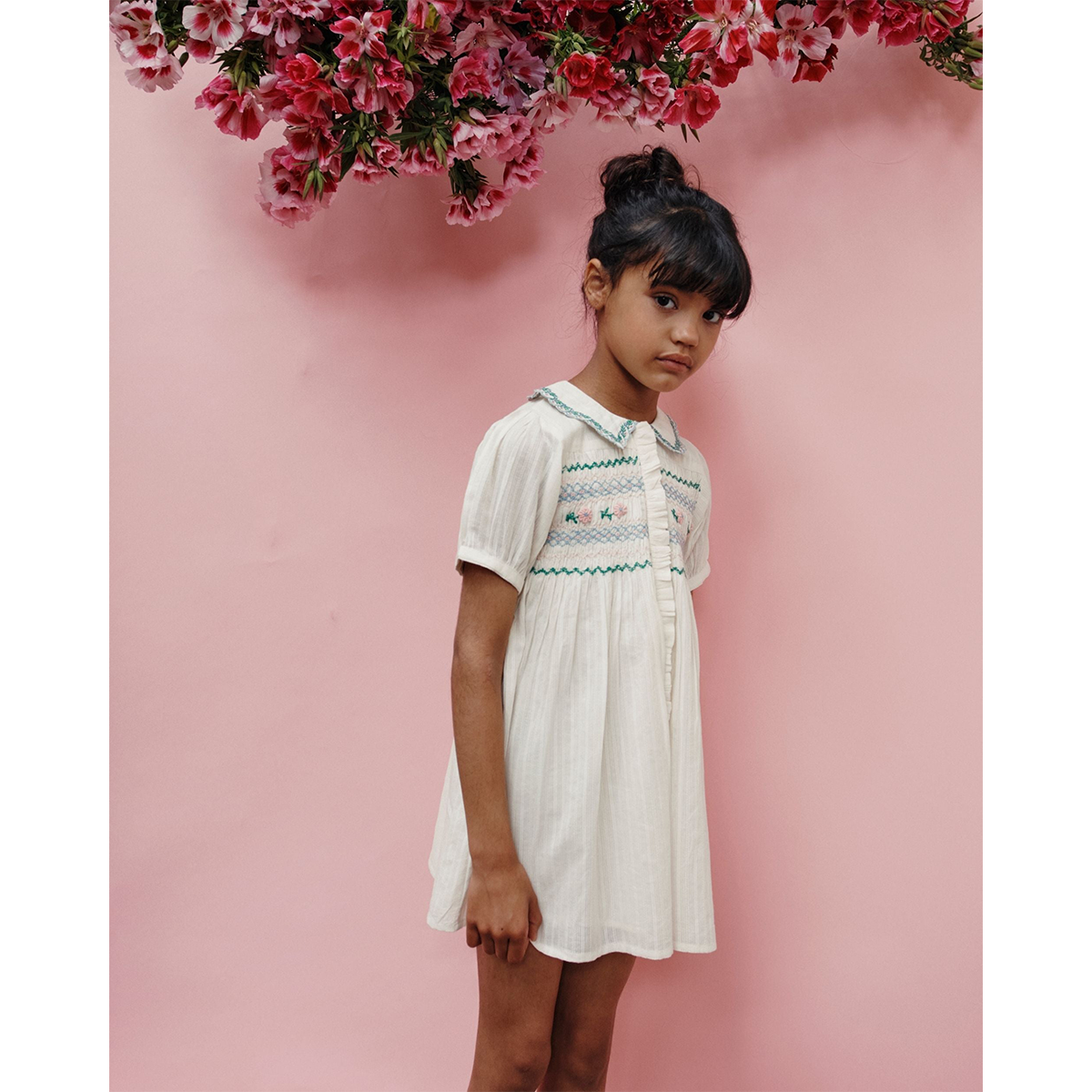 Emile Et Ida Hand Embroidered Dress for toddlers and kids/children