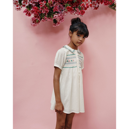 Emile Et Ida Hand Embroidered Dress for toddlers and kids/children