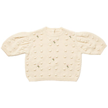 Load image into Gallery viewer, Scrabble Knitted Top - Milk Organic Cotton Knit from Nellie Quats for toddlers, kids/children