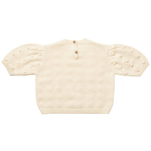 Scrabble Knitted Top - Milk Organic Cotton Knit from Nellie Quats for toddlers, kids/children