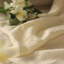Load image into Gallery viewer, Embroidered floral four-layer Muslin blanket from avery row for newborns and babies