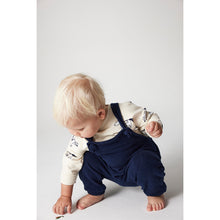 Load image into Gallery viewer, Cozmo Ronie Soft Knit Baby Overalls in navy blue for babies and toddlers