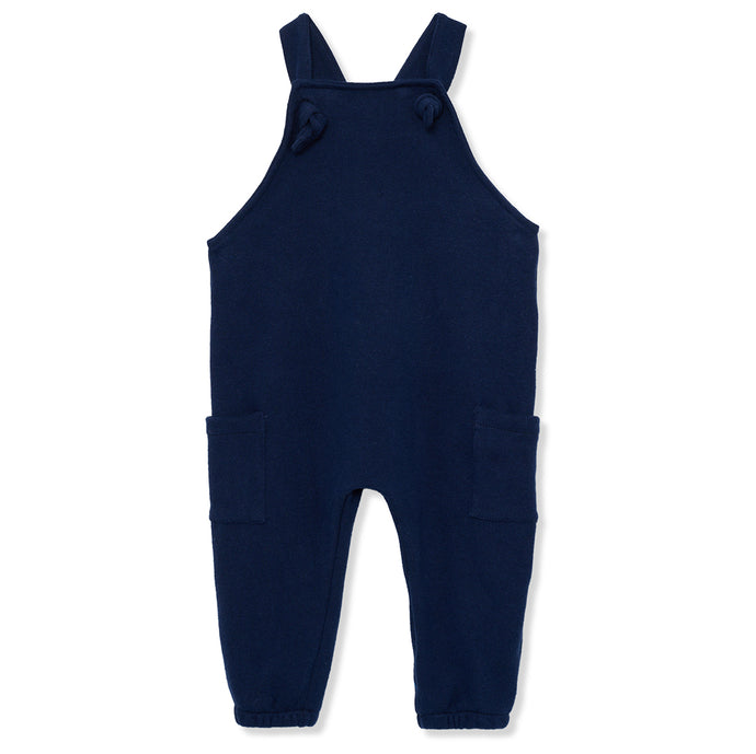 Cozmo Ronie Soft Knit Baby Overalls in navy blue for babies and toddlers