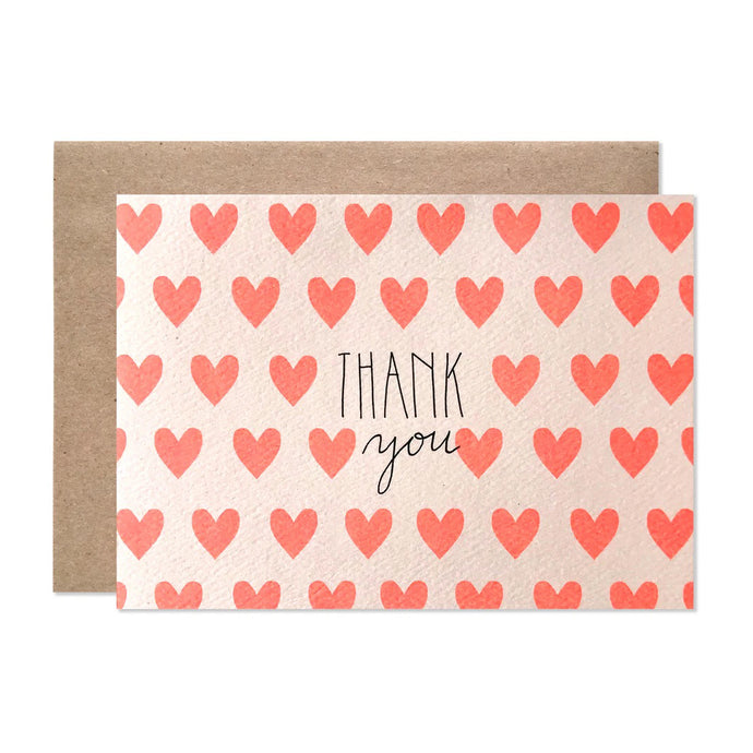 Hartland Cards - Thank You Neon Hearts