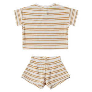 Quincy Mae Terry Tee And Shorts Set for babies