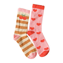 Load image into Gallery viewer, Rockahula Kids Stripy Cherry Socks for toddlers and kids/children