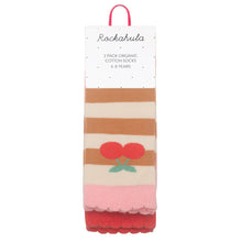 Load image into Gallery viewer, Rockahula Kids Stripy Cherry Socks for toddlers and kids/children