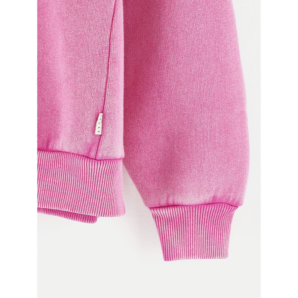 pink Fadoly sweatshirt with 'JOY' front print in felt from Bellerose for kids and teens