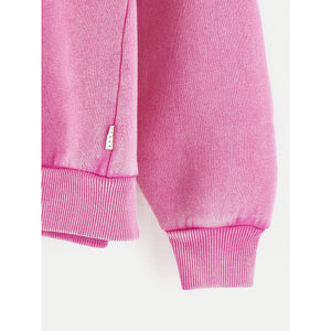 pink Fadoly sweatshirt with 'JOY' front print in felt from Bellerose for kids and teens