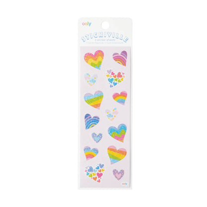 OOLY Stickiville Stickers - Rainbow Hearts