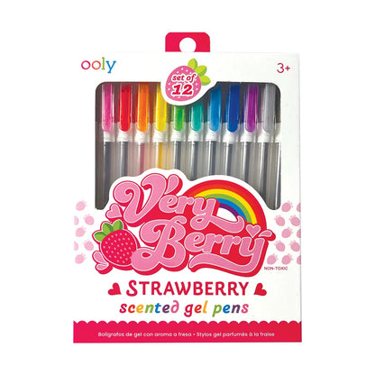 OOLY Very Berry Strawberry Scented Gel Pens
