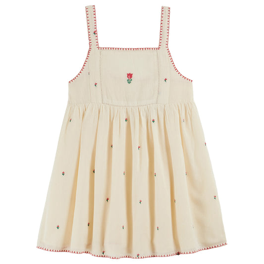 Emile Et Ida Tulips Embroidered Dress
