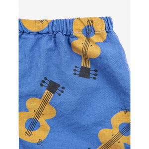 Bobo Choses Acoustic Guitar All Over Shorts in blue for babies and toddlers