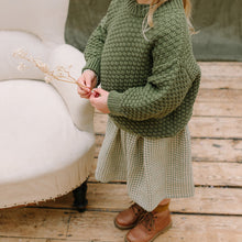 Load image into Gallery viewer, Nellie Quats Scrabble Jumper Olive for toddlers and kids/children