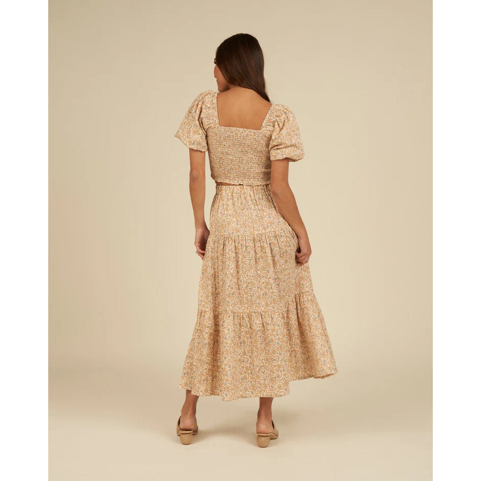 Rylee + Cru Tiered Midi Skirt