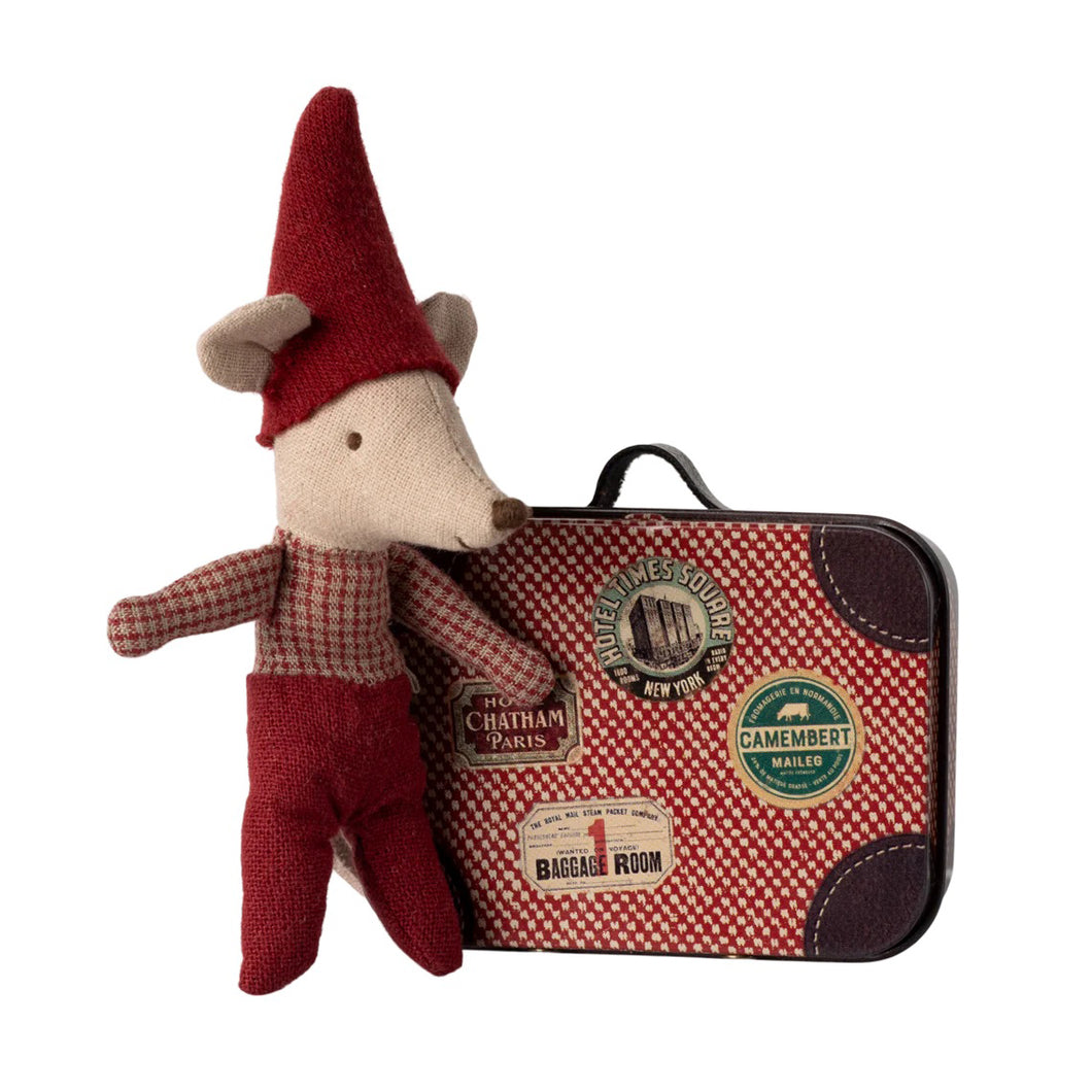 Maileg Christmas Mouse In Suitcase