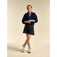 Load image into Gallery viewer, Gimmo cardigan from bellerose featuring saddle sleeves, a ribbed collar, ribbed edges, and classy mother-of-pearl buttons for kids/children and teens/teenagers