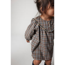 Load image into Gallery viewer, Cozmo Nuni Dress in a mixed plaid pattern for babies and toddlers