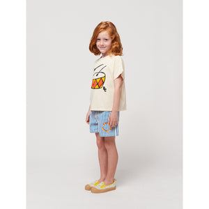 Bobo Choses Play The Drum T-Shirt in off white for toddlers, kids/children and tweens