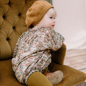 Nellie Quats Tag Beret Mustard for toddlers and kids/children