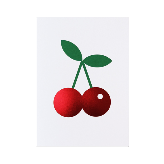 Dicky Bird Cherries Card