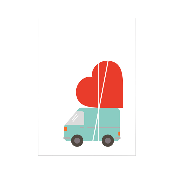 Dicky Bird Love Van Card