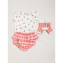 Load image into Gallery viewer, Bobo Choses Tomato Body Set Vichy in red and white gingham for babies