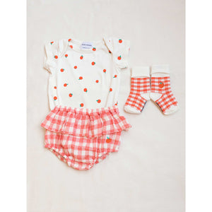 Bobo Choses Tomato Body Set Vichy in red and white gingham for babies