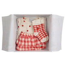 Load image into Gallery viewer, Bobo Choses Tomato Body Set Vichy in red and white for babies