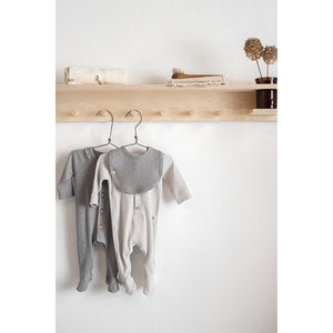 1+ In The Family Nino Jumpsuit with feet in the colour nude-ivory