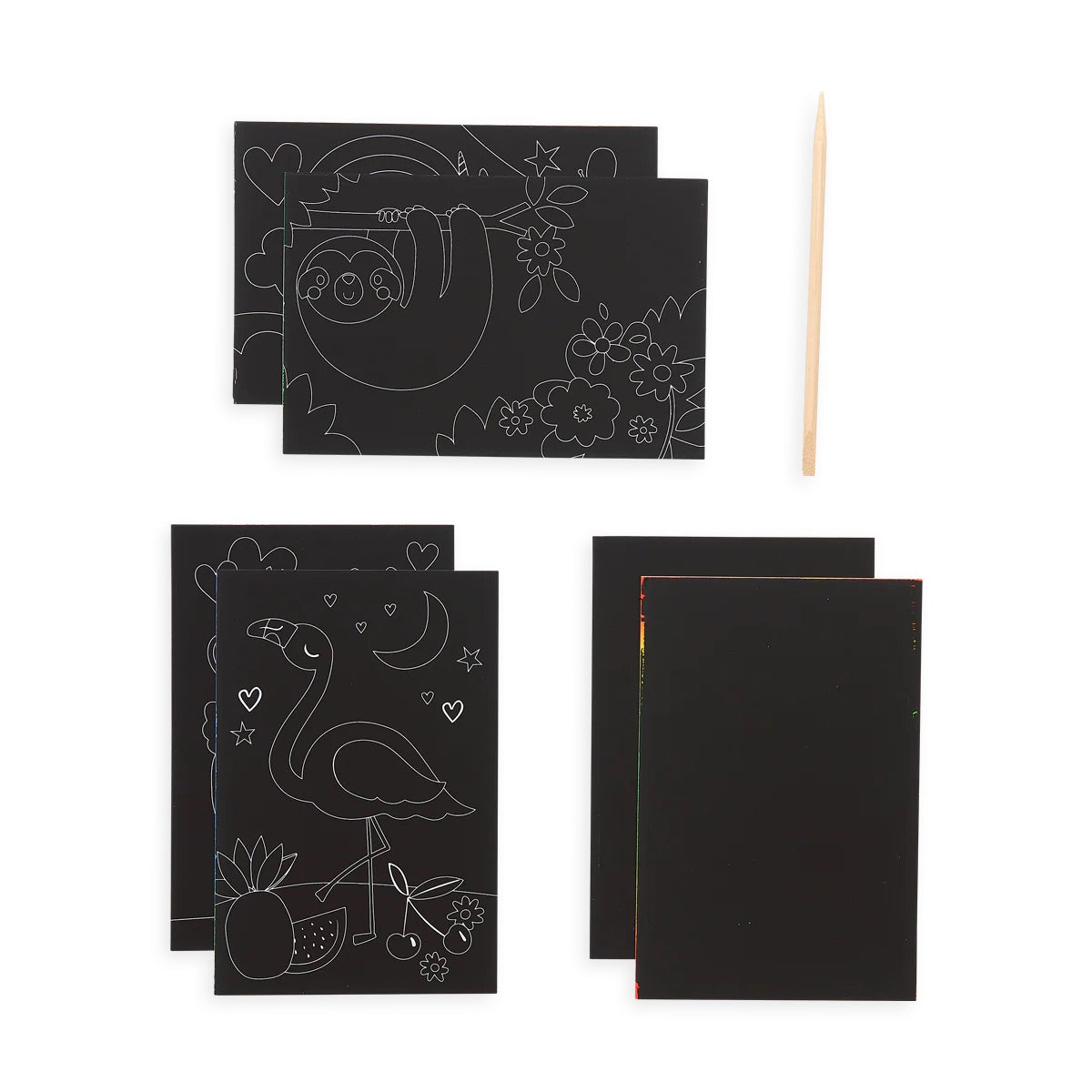 OOLY Funtastic Friends Scratch and Scribble Mini Scratch Art Kit