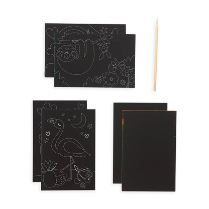 OOLY Funtastic Friends Scratch and Scribble Mini Scratch Art Kit