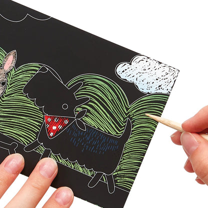 OOLY Playful Pups Scratch and Scribble Mini Scratch Art Kit