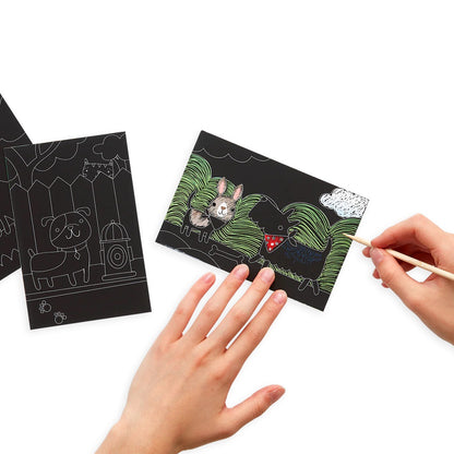 OOLY Playful Pups Scratch and Scribble Mini Scratch Art Kit