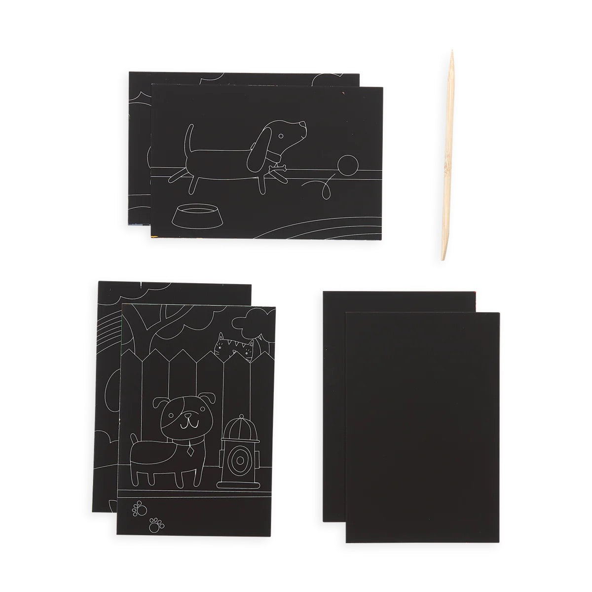OOLY Playful Pups Scratch and Scribble Mini Scratch Art Kit