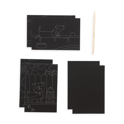 OOLY Playful Pups Scratch and Scribble Mini Scratch Art Kit