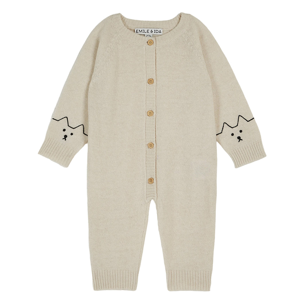 Emile Et Ida Knitted Baby Jumpsuit