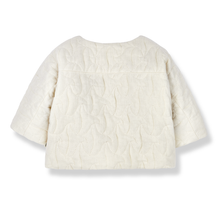 Load image into Gallery viewer, 1+ In The Family Double faced quilted Heidi Jacket in white/ecru for newborns and babies