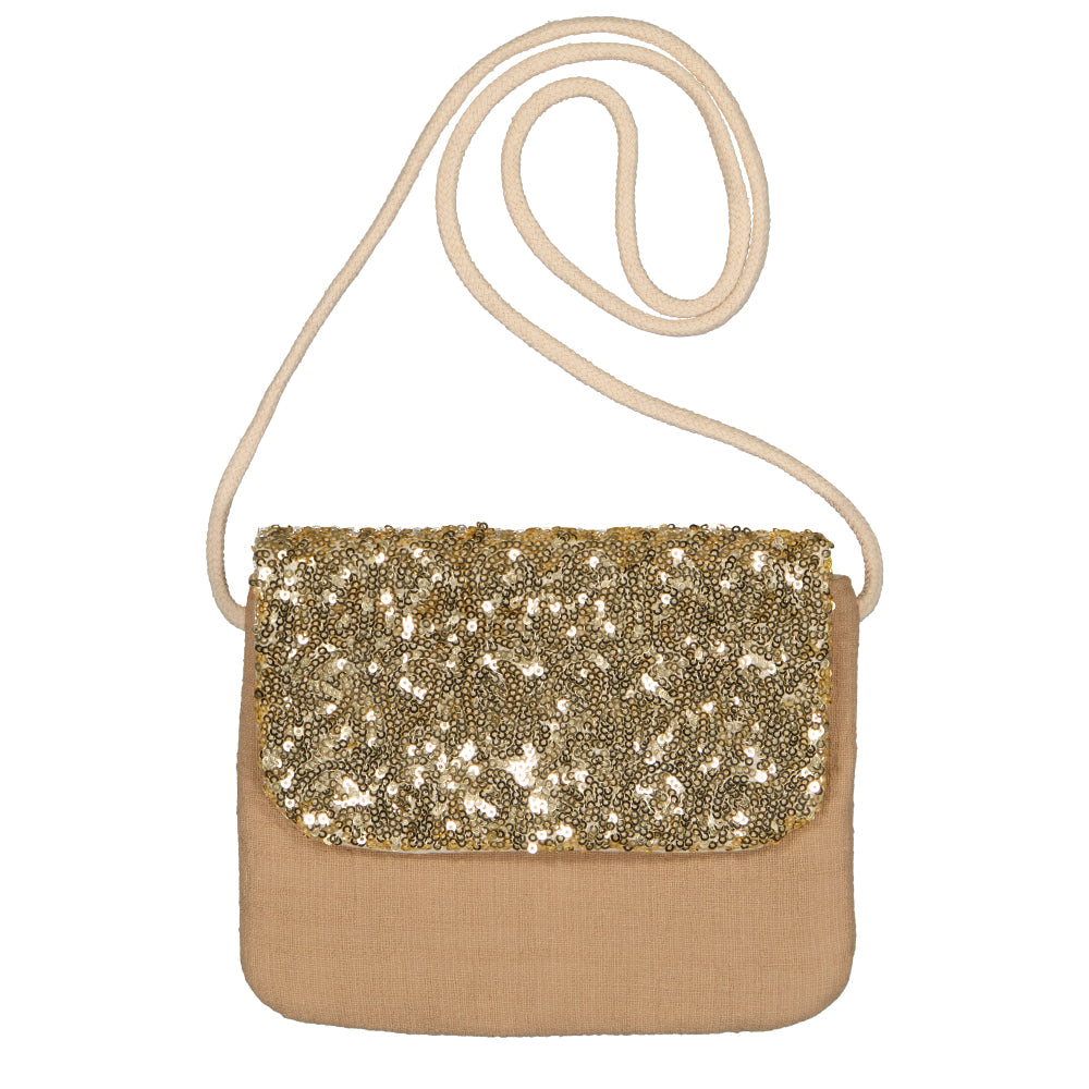 Luciole et Petit Pois Gold Sequins Bag