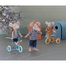 Load image into Gallery viewer, Maileg Big Brother Tricycle Mouse for kids/children